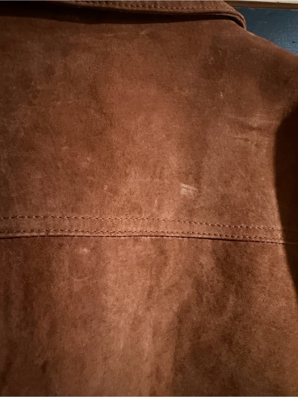 Bloomingdale's Vintage Men’s Brown‎ Leather Jacket Moto - Picture 4 of 6
